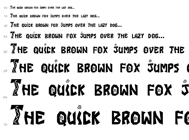 JI Burrito font waterfall